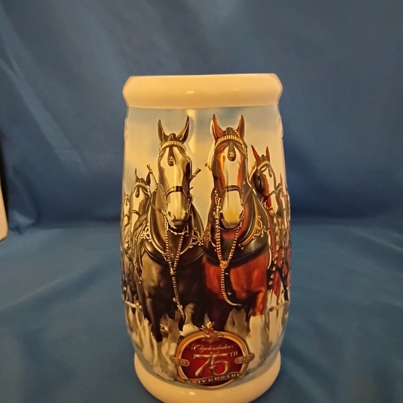 Budweiser 75th Anniversary Commerative Beer Stein. New In Box. COA - Picture 6 of 8